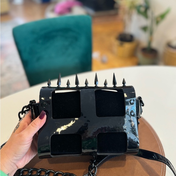 Killstar Black Spiked Crossbody Bag - Picture 2 of 5